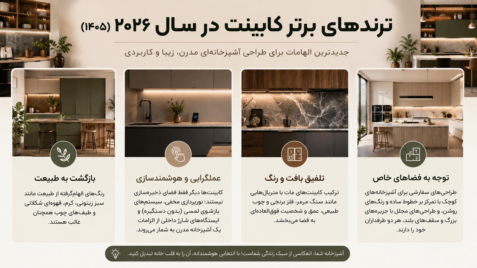  ترندهای برتر کابینت 2026